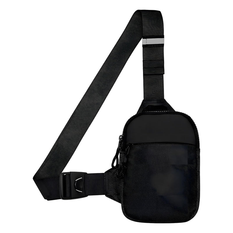 Xspring Small Sling Bag for Men, Dual Pocket Waterproof Mini Sling Bag for Men Purses, Portable Crossbody Fanny Bag with Adjustable Shoulder Belt for Runner Workout Travelling Camping