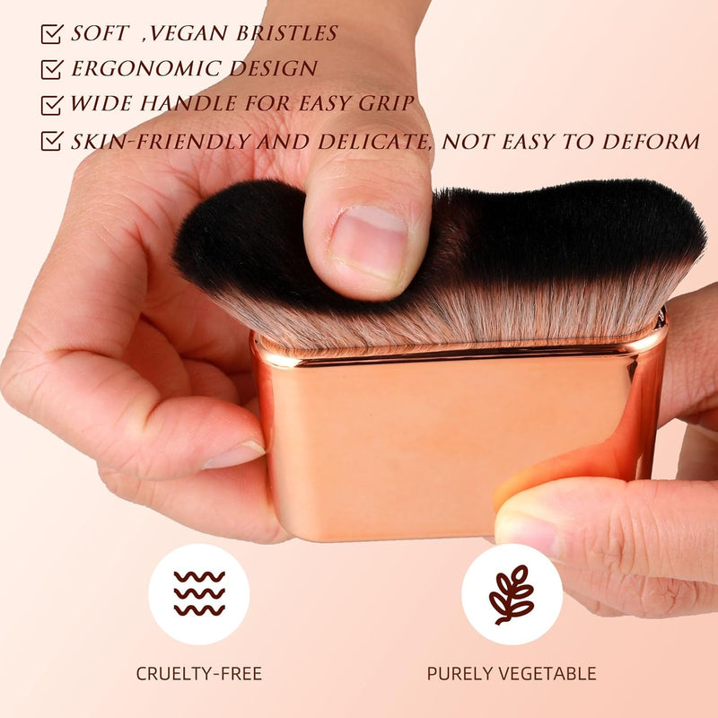 Prasacco Tanning Brush, Body Makeup Brush Self Tanner Brush for Body Kabuki Foundation Brush ody Makeup Blend & Blur Tan Brush Applicator for Body & Leg Makeup Tanning Brush for Tanners Mousse
