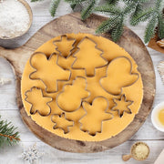 18 Pcs Christmas Cookie Cutter Set, Stainless Steel, Winter Baking Cutters, Christmas Tree, Snowflake, Snowman, Gingerbread Man, Gingerbread Girl, Mitten, Holiday Cookie Shapes for Kids Family Gifts