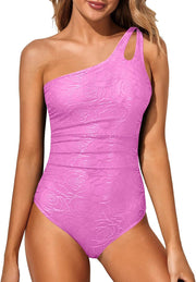 Holipick womens Classic One Piece Swimsuit - Pink Floral