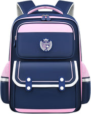 Kids Backpack for Boys Girls Teens Elementary Kids Bookbag Elementary School Bags Simple Modern Large Toddler Kindergarten Bookbags Lightweight Waterproof Bag for Child - Pink