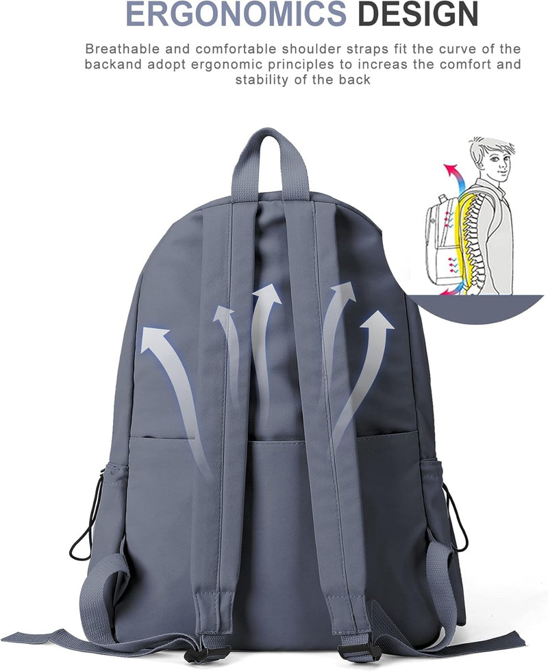 VECAVE Lightweight Casual Laptop Backpack Purse for Women,Travel Backpack with laptop compartment