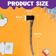 Spooktacular Creations 27" Halloween Realistic Plastic Felling Axe, Scary Toy Weapons, Fake Plastic Toy Axes for Women Men Halloween Costume Cosplay Party Props Accessories Brown