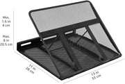 Amazon Basics Ventilated Adjustable Ergonomic Laptop Stand, 33 x 28.7 x 18.5 cm, Black