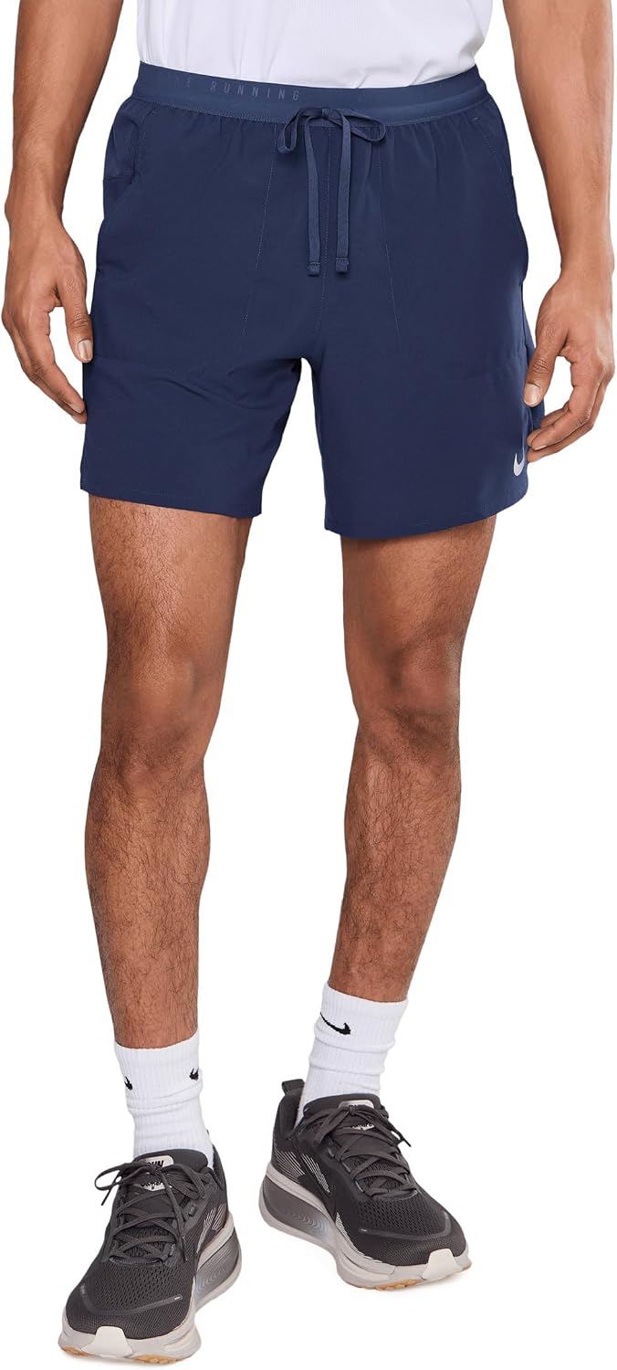Mens M Nk Df Stride 7In Bf Short Shorts - Midnight Navy/(Reflective Silv)