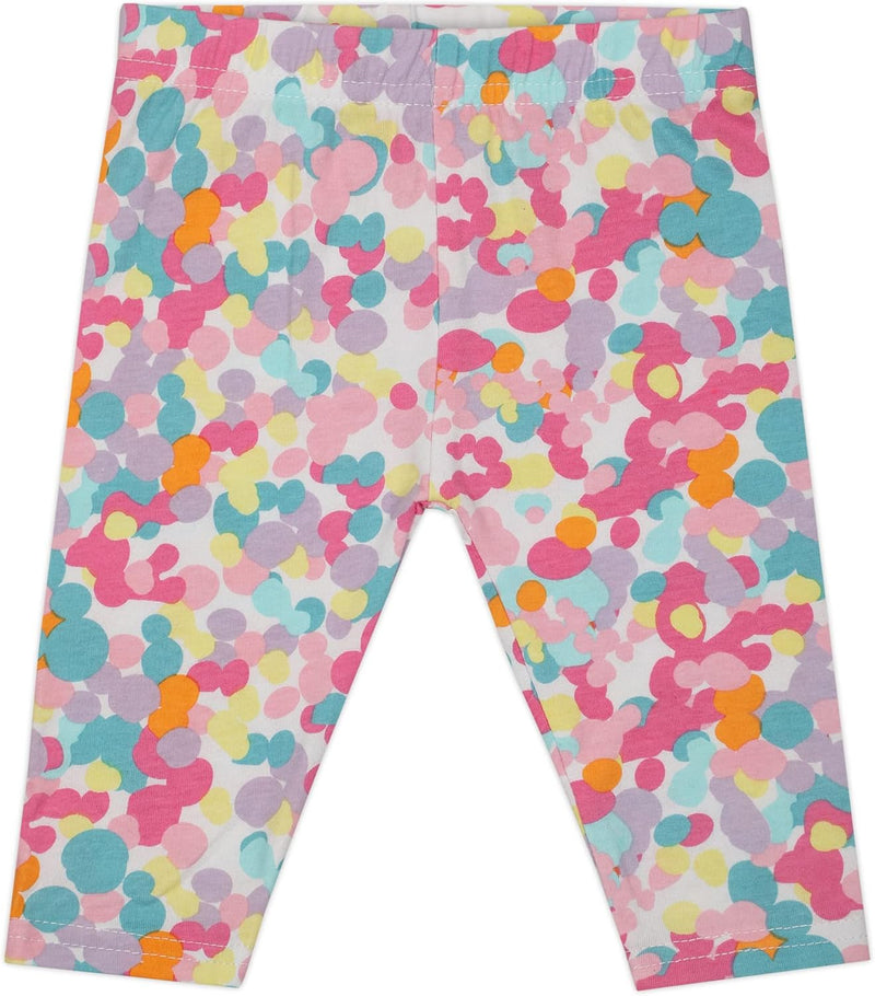 Disney Minnie Mouse Girls’ T-Shirt and Legging Set for Infant, Toddler and Little Kids – Blue/Multicolor