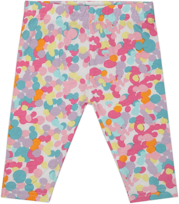 Disney Minnie Mouse Girls’ T-Shirt and Legging Set for Infant, Toddler and Little Kids – Blue/Multicolor