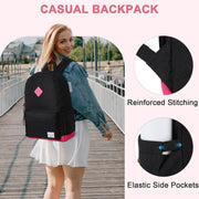 VASCHY Men's Backpack, Women's Waterproof School Bag, Boy Girl Computer 15.6 Inch Vintage for School, College, Work, Travel, Leisure