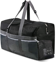Foldable Travel Bag, Large Sports Bag, 75L/96L/100L, Lightweight Waterproof Tote Bag - Black 75L