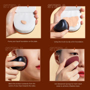 Jessup Makeup Brush Foundation Brush with Makeup Sponge 1pc Kabuki Brush for Liquid, Cream or Flawless Powder Cosmetics Face Boby Brush, T882