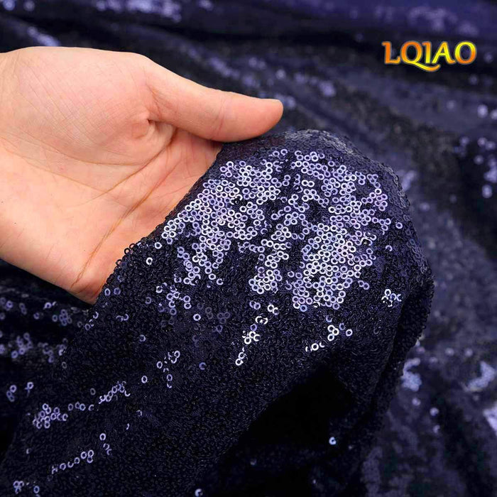 LQIAO 2 Panels Light Gold Sequin Backdrop Glitter Fabric for Wedding Birthday Parties Shimmer Wall-2x8ft