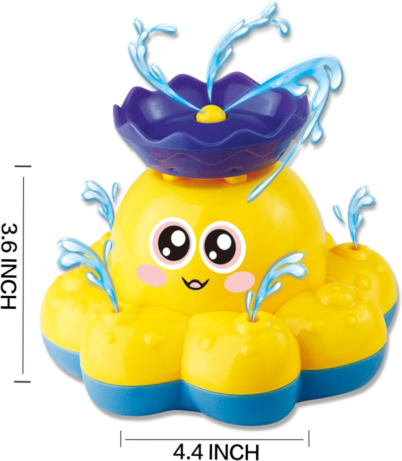 Funcorn Toys Bath Spray Water Octopus (Ramdom Colour), Can Float Rotate with Fountain, Floating Bathtub Shower Pool Bathroom Toy for Baby Toddler Infant Kid Party, Water Pump Electronic Sprayer