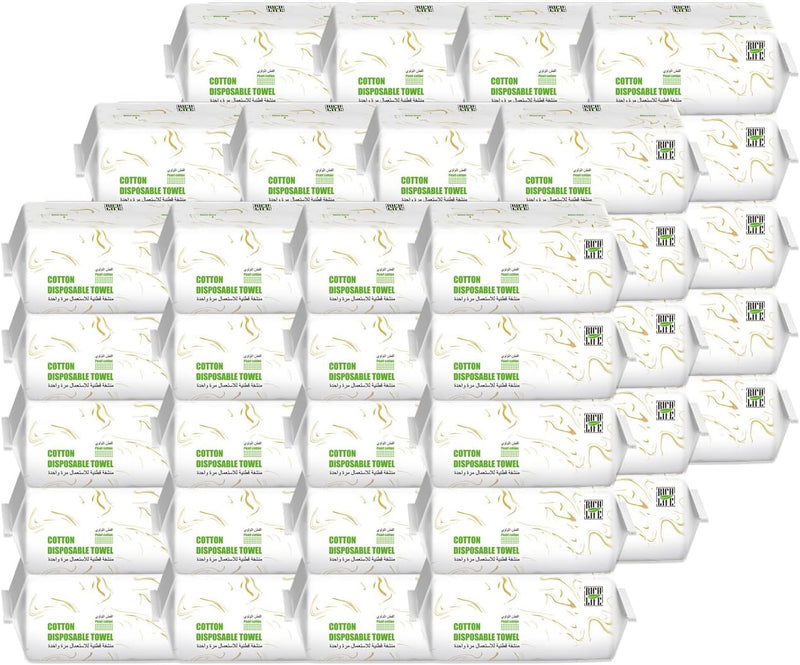 Disposable Face Towel, Cotton Tissue Soft Dry Wipes, Simple Cleaning Facial Tissues Dry Wet Dual Portable Use for Sensitive Skin & Baby & Makeup Remover & Personal Care,Pack of 20