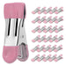 Clothes Pins Heavy Duty 30 Pack - 2.17 Inch Metal Chip Clips, Clothespins for Photo Drying Clothesline Laundry Sock, Bag Clips for Food Kitchen Stainless Steel with Rubber (Pink)