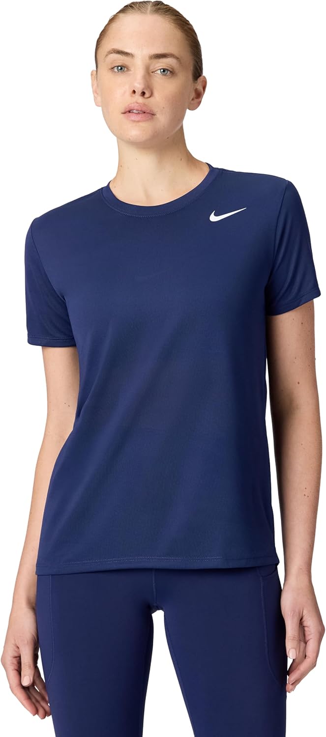 Womens Dri-FIT Relaxed Short Sleeve TEES AND T-SHIRTS (pack of 1) - MIDNIGHT NAVY/(WHITE)
