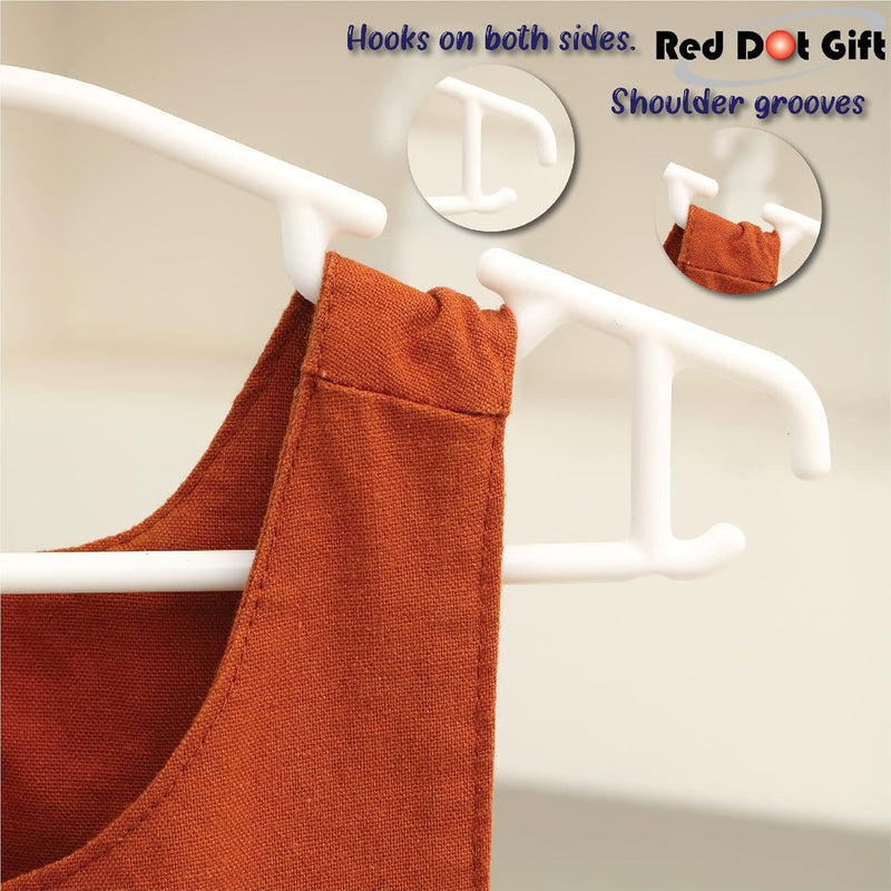Red Dot Gift® 10-Pack Baby Clothes Hangers Nonslip Children Coat Hangers Plastic Nursery Hangers With Notched Shoulder For Babies Toddlers Kids Clothes Hanger,suit hanger (White)