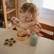 Silicone Sippy Cup for Babies 6+ Months - 175ml Leak-Resistant Baby Cup with Removable Lid - BPA-Free, Microwave & Dishwasher Safe - Develops Motor Skills & Independent Drinking Shifting Sand - Cambridge Blue