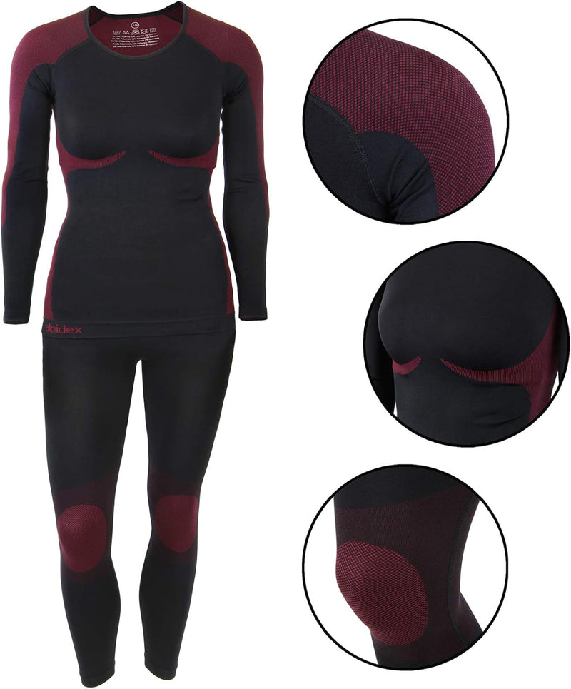 ALPIDEX Women's Thermal Underwear Functional Outfit Ski Set Warm Flexible Breathable Winter Autumn