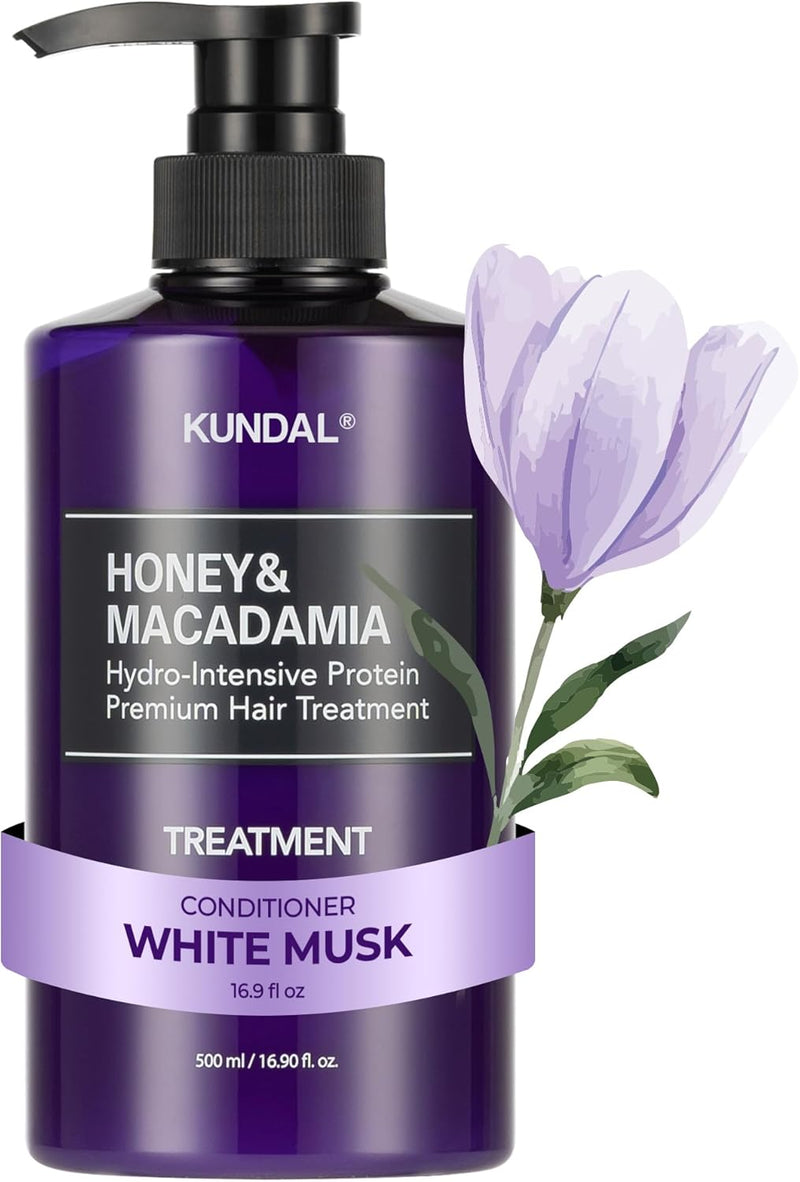 Honey&Macadamia Hydro-Intensive Protein Premium Nature Hair Treatment(Cherry Blossom) 500ml - White Musk