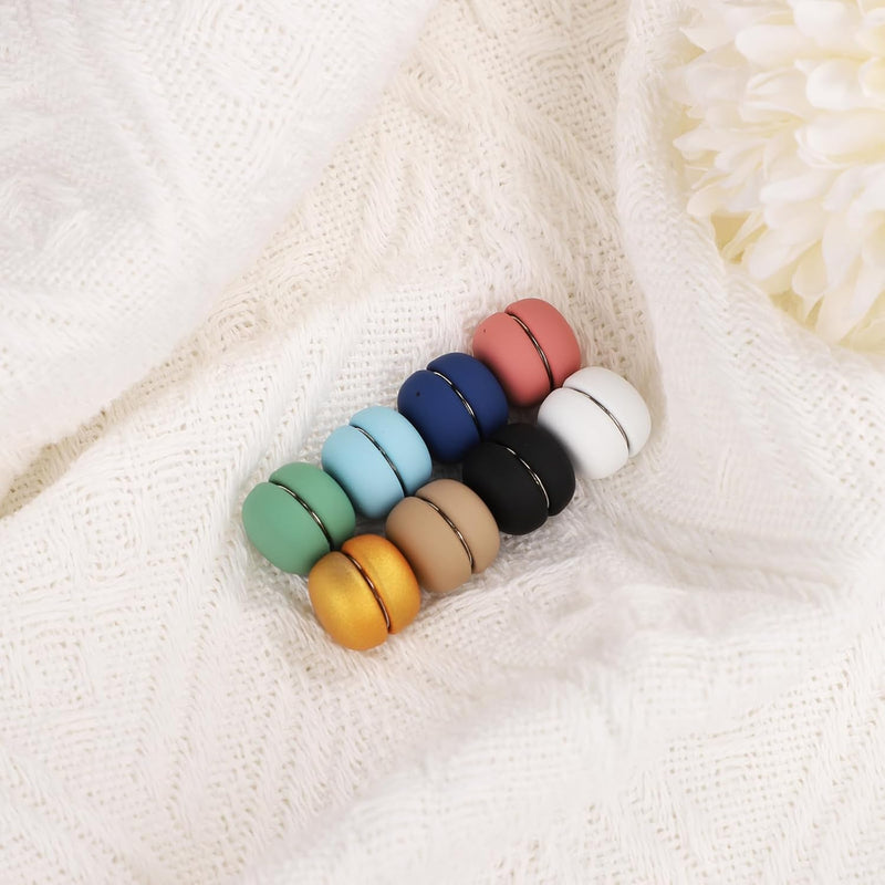 XIHIRCD 8pcs Strong Hijab Magnetic Pins, No-Snag Hijab Magnets Multi-Purpose Hijab Magnet Pins Colorful Pinless Brooch Small Magnetic Scarf Clasp for Women Hijabs Scarves Clothes