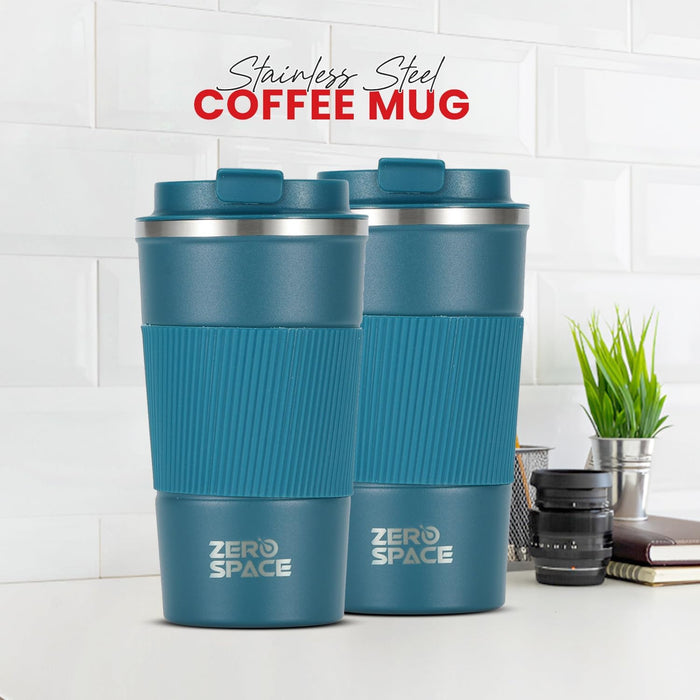 ZeroSpace Travel Coffee Mug, Stainless Steel Coffee Tumbler, Double Wall Vacuum Hot and Cold Insulated Coffee Mug for Home Travel Office Outdoor Works (Black - 500ml)