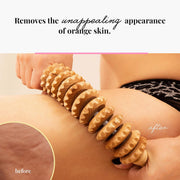 Tuuli Accessories - Curved Wooden Massage Roller for Waist and Thigh, Multi-Functional Body Roller for Cellulite Reduction and Muscle Tension, Natural Massager for Women and Men