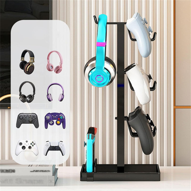 COOLBABY Elevated Version Metal Gamepad Holder Stand Compatible Headphones with PS5/PS4/Xbox ONE/S/X Series Game Console Controller Gaming Handle Bracket