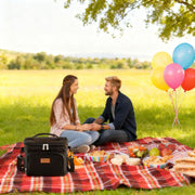 Medium Lunch Bag Insulated Lunch Box Soft Cooler Cooling Tote for Adult Men Women, Black 12-Can (9L)