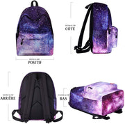 Casual Backpack SchoolBag for Girls Kids Boys Teenagers Galaxy Star Waterproof With Pencil Case High Capacity 14 in Laptop Travel Bag