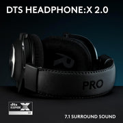 Logitech G Pro X SE Wired Gaming Headset with Microphone: Detachable Mic, DTS Headphone:X 7.1, Memory Foam Ear Pads, 50 mm Drivers, USB DAC, for PC, Xbox, PS5 - Black - Wired