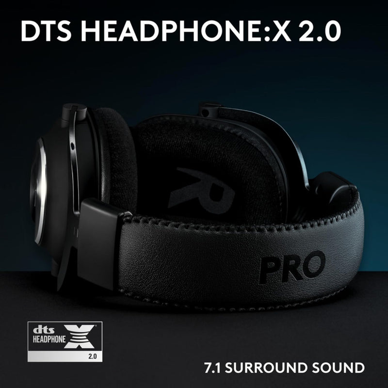 Logitech G Pro X SE Wired Gaming Headset with Microphone: Detachable Mic, DTS Headphone:X 7.1, Memory Foam Ear Pads, 50 mm Drivers, USB DAC, for PC, Xbox, PS5 - Black - Wired