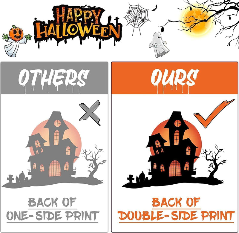 T Tersely 158PCS Halloween Static Window Clings 8 Sheets Party Decor - Halloween Bats Ghost Stickers