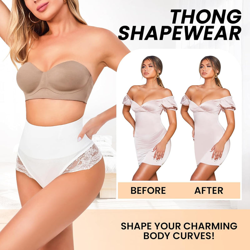 Tummy Control Thong Shapewear for Women Tummy Control Seamless Shaping Thong Underwear Body Shaper Panties