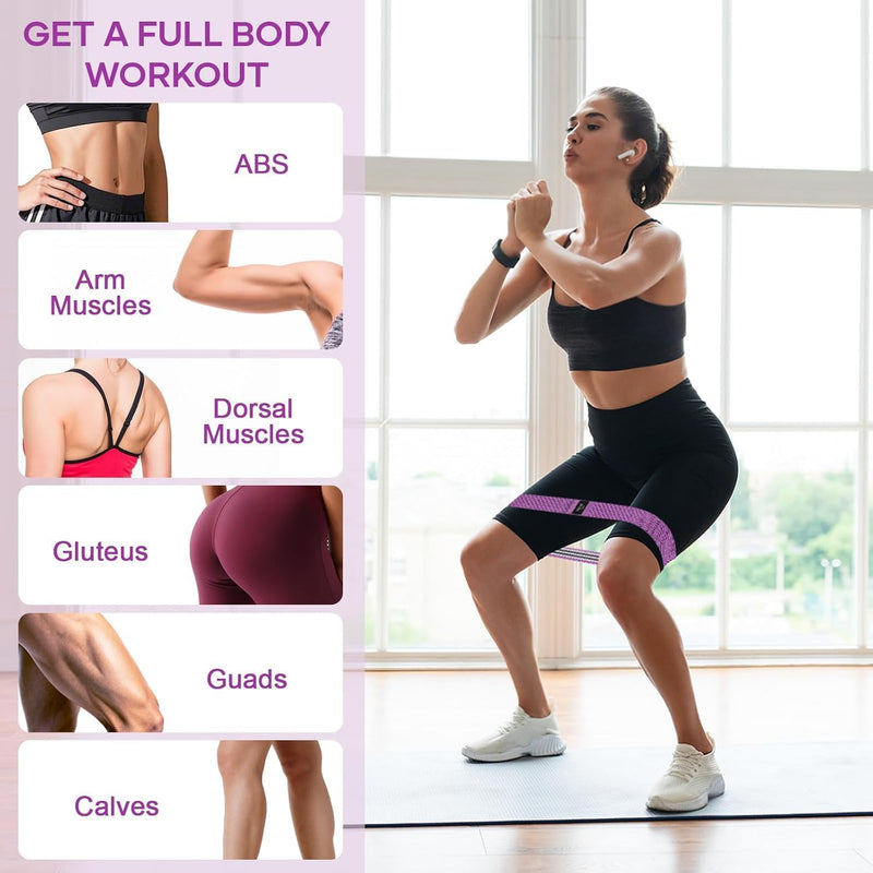 Resistance Band Set - 5 Color-Coded Exercise Bands Pull Up Assist Bands,Stretch Resistance Band, Exercise bands,Power-lifting Bands for Resistance Training,Ideal for Home Workouts,Physical Therapy
