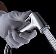 Premium Stainless Steel Handheld Bidet Sprayer for Toilet Full Shattaf Set with 1.2M Hose Wall Mounted Muslim Shower High Pressure Spray Easy 5 Min Install Cloth Diaper Bathroom Cleaning Chrome