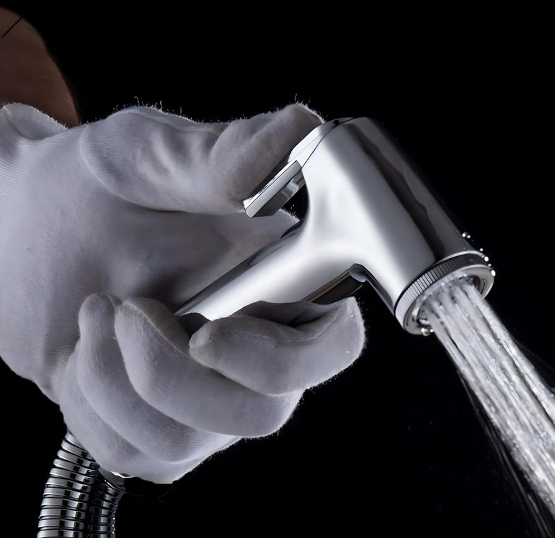 Premium Stainless Steel Handheld Bidet Sprayer for Toilet Full Shattaf Set with 1.2M Hose Wall Mounted Muslim Shower High Pressure Spray Easy 5 Min Install Cloth Diaper Bathroom Cleaning Chrome
