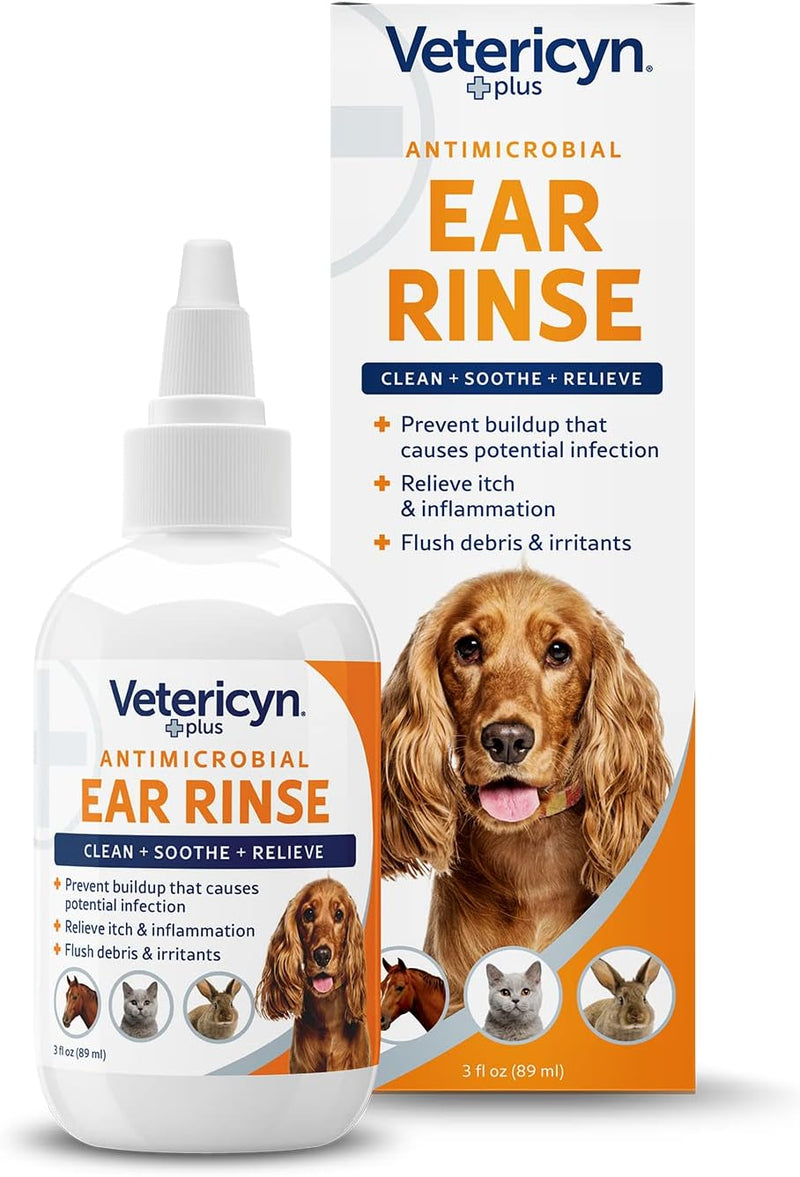 Vetericyn Plus Antimicrobial Ear Rinse 3oz