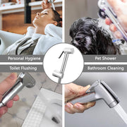 YMUHGS Handheld Shower Shattaf Set,Bidet Sprayer for Toilet,With 1.2M Stainless Steel Chrome Hose And Wall Holder,Paperless Washing,Wall Mounted Suitable For Bathroom Washroom Toilet