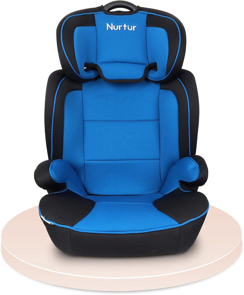 Nurtur Baby Car Seat with convertible Booster Seat - Up to 36kg - Black/grey - Blue