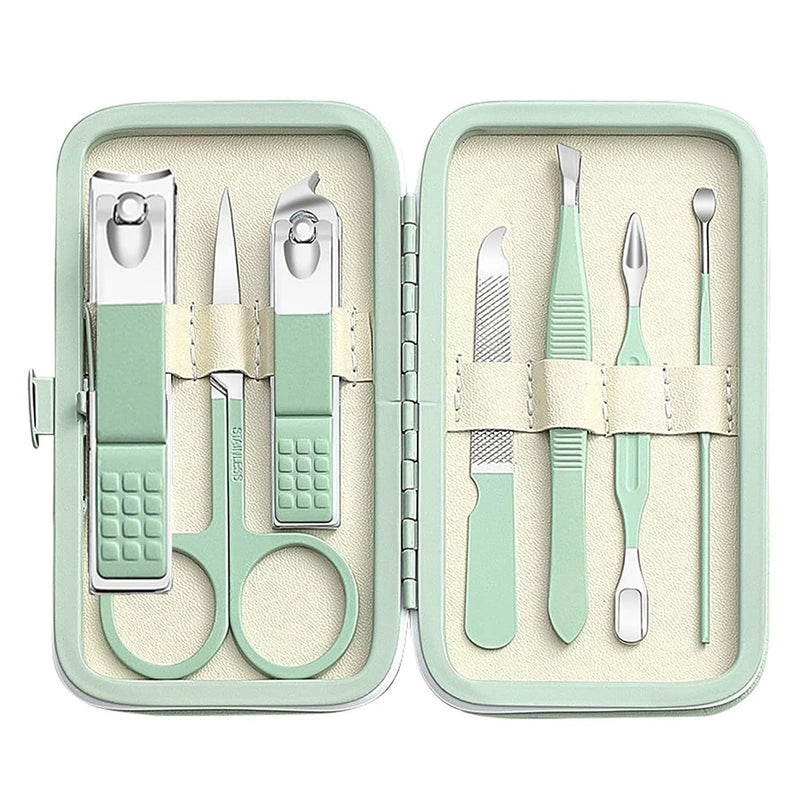 ACHKO Manicure Set Nail Clippers Pedicure Kit, 7 Pieces Stainless Steel Manicure Kit, Toe Finger Nail Clippers Personal Care Tools for Home, Workplace, Outdoor Travel, Gift Giving, Beauty Salon