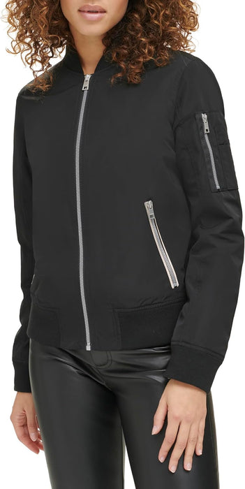 Levi's Women's Women's poly bomber jacket with contrast zipper pockets Jacket