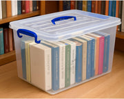 15L 3 Pc set Clear Plastic Storage Boxes with Lockable Lids Transparent Organizer Containers for Clothes, Toys, Tools, Arts & Crafts Stackable Storage Solution with Handles (3 x 15L)