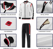 Men's Casual Tracksuits Long Sleeve Jogging Suits Sweatsuit Sets Track Jackets and Pants 2 Piece Outfit, Jw-140, M