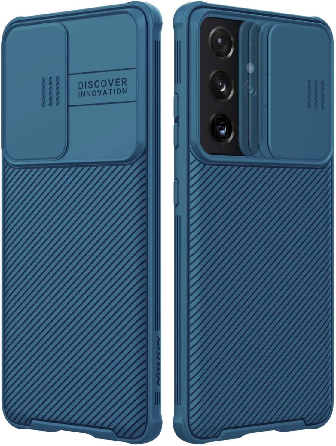 Nillkin Case for Samsung Galaxy S21 S 21 (6.2" Inch) CamShield Pro Slider Camera Close & Open Double Layered Protection TPU + PC Blue Color – image 4