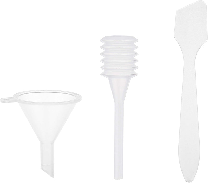 Travel Bottle Set - Refillable - TSA/Airline Approved - 12 Bottles and Jars - 3 Tools (Pipette, Funnel and Mini Spatula) - For Downsized Portions of Your Favorite Cosmetics, Lotions and Creams