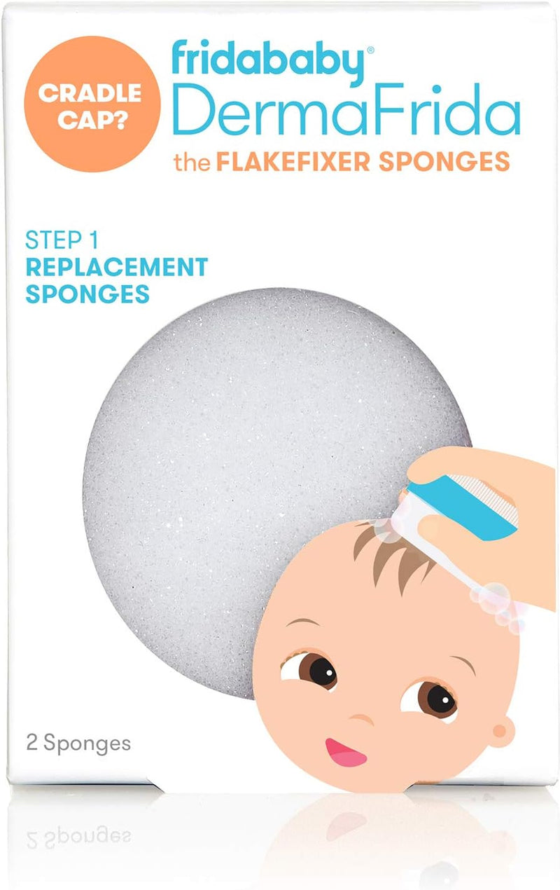 Frida Baby The 3-Step Cradle Cap System By | Dermafrida The Flakefixer | Sponge, Brush, Comb And Storage Stand For Babies With Cradle Cap