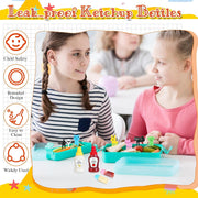 Kids Bento Box Accessories, 59-Piece Food Picks Set with Mini Condiment Bottles, Animal-Shaped Lunch Box Tools for School, Camping, Office, Includes Ketchup Dispensers, Soy Sauce Containers