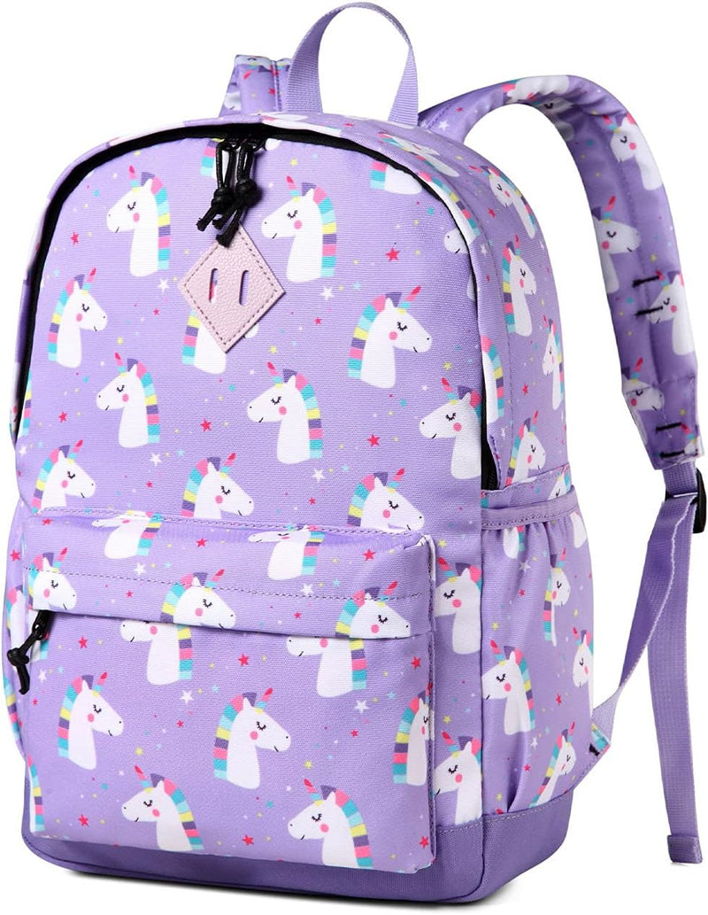 Kids Backpack for Boys, Girls Cute Backpack for School Children's Bookbag - Purple Unicorn