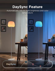 Lantern Floor Lamp, Halo Gradient Lamp with Silicone Soft Lamp Shade RGBICWW Smart Standing Lamp with 100+Scene Modes,1000K-10000K,Music Sync,1400lm,Matter Compatible,for Living Room, Bedroom