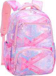 Girls School Bag, School Bag Leisure Backpack School Student Laptop Backpack, Waterproof Backpack,Accessories Plush Pendant for Teens Girls Women Students School Bag - Pink-C